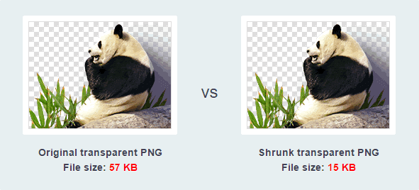 Screenshot showing TinyPNG makes image files smaller without losing quality
